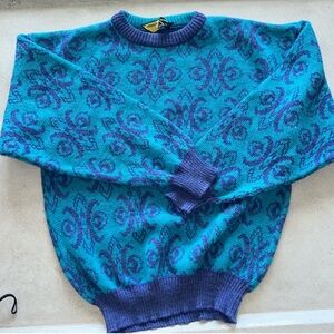 Chauvin homme y2k vintage / retro pattern crew neck sweater size Large unisex